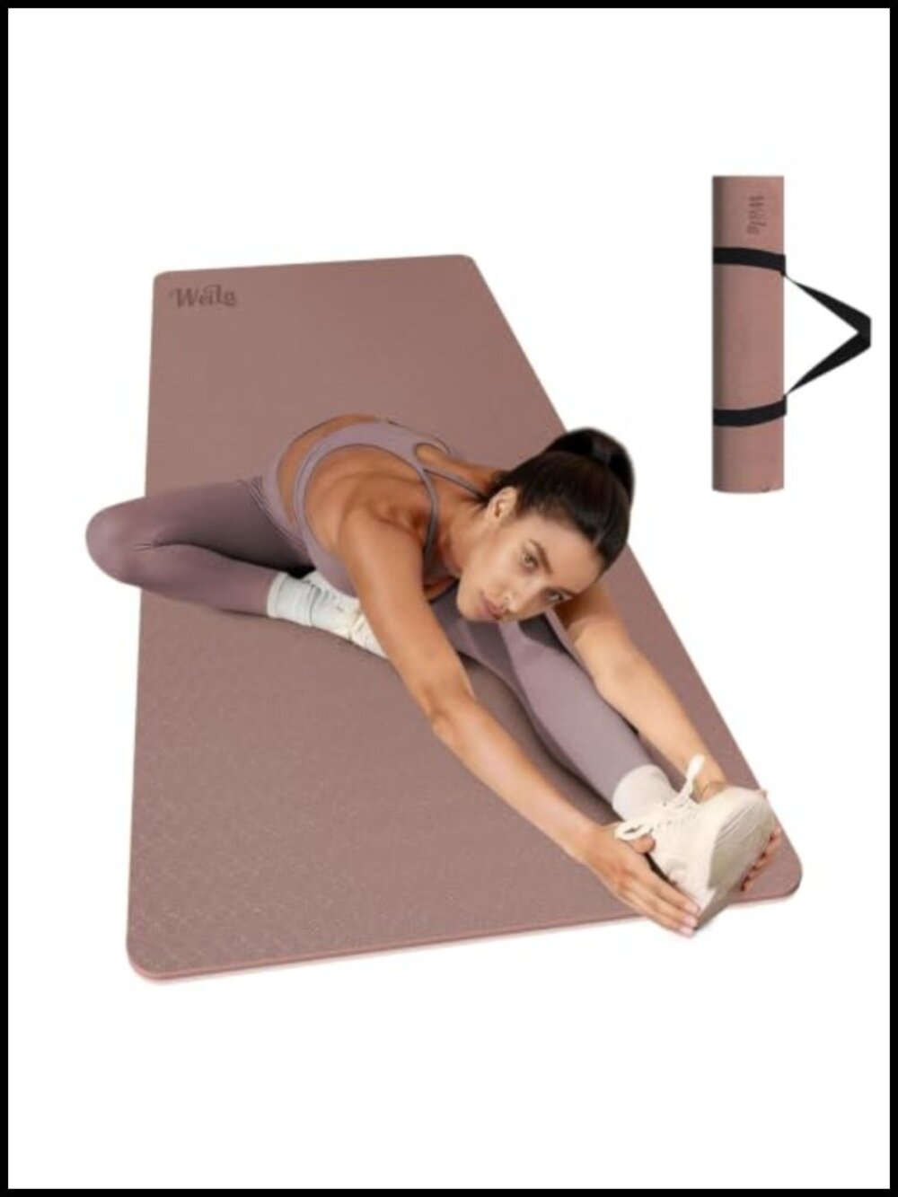 Extra Thick 10mm TPE Yoga Mat 76x28 Non-Slip with Carry Strap